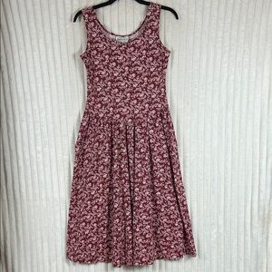 Vintage 90s Jim Elliott floral print long midi tank dress 8